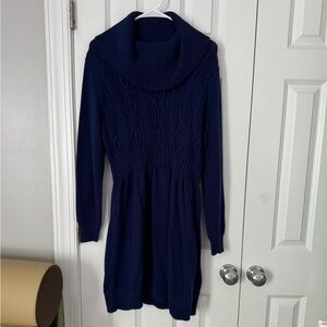 Navy Blue Women's Sweater Dress
